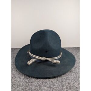Vintage Stratton Hat Chicago Police State Trooper Felt Campaign Blue Grey Size 7
